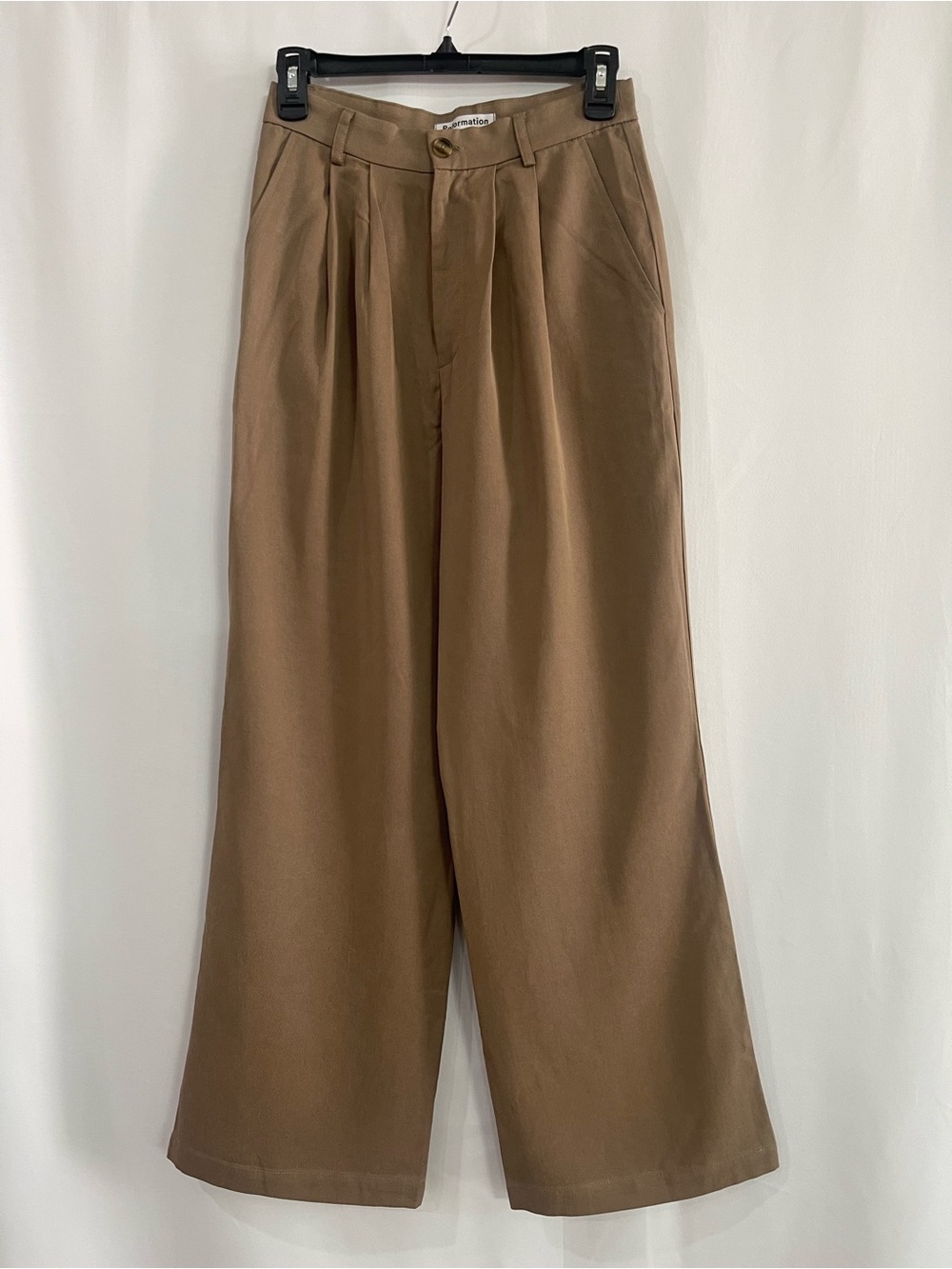 Reformation Mason Pleated Pant Size 4P Women's Tailored Wide Leg trouser
